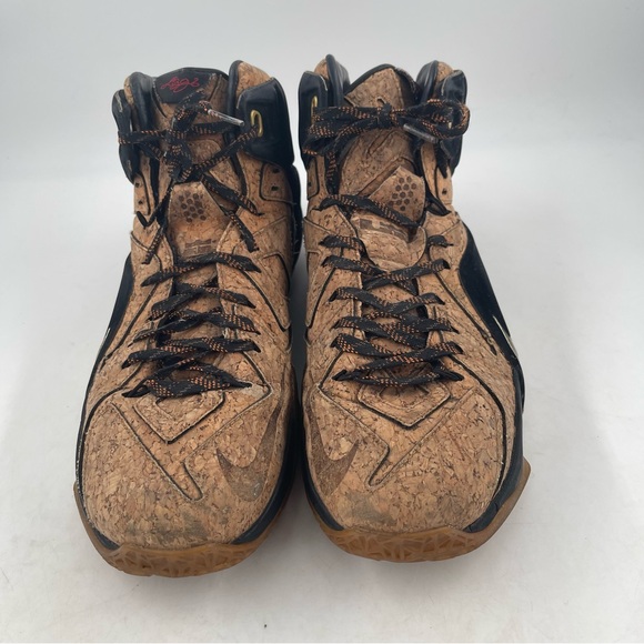 Nike LeBron 12 EXT Cork 2015 Gold Swoosh “King’s Court” Basketball Shoes-Size 10 - Picture 3 of 13